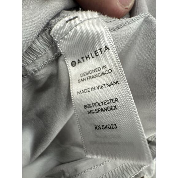 Athleta Tribeca Crop Pant Women 10T Ivory Wide Leg Snap Sides Lightweight Travel - Picture 3 of 6